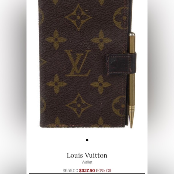 Louis Vuitton Wallet/Card Holdet With Gold Pencil - Picture 6 of 10
